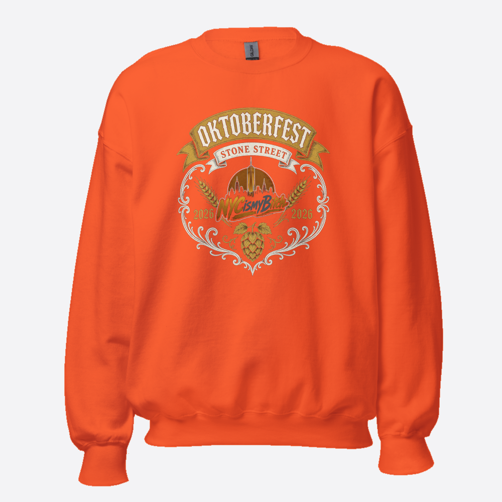 NYC is my Bitch Oktoberfest Sweatshirt in orange