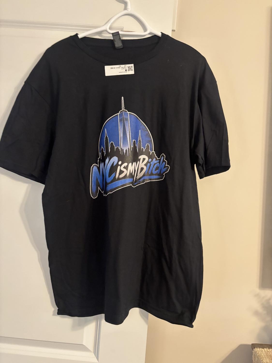 NYC is my Bitch black tee, size large, as received